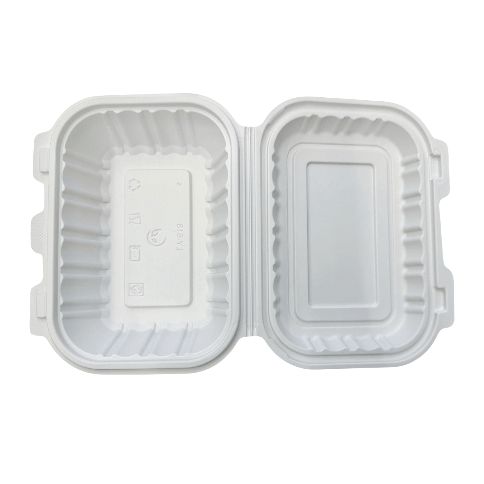 LIYI Disposable Lunch Box, 1-Compartment, 600ml / 20oz, BPA-Free, 50 Pack - Image 2