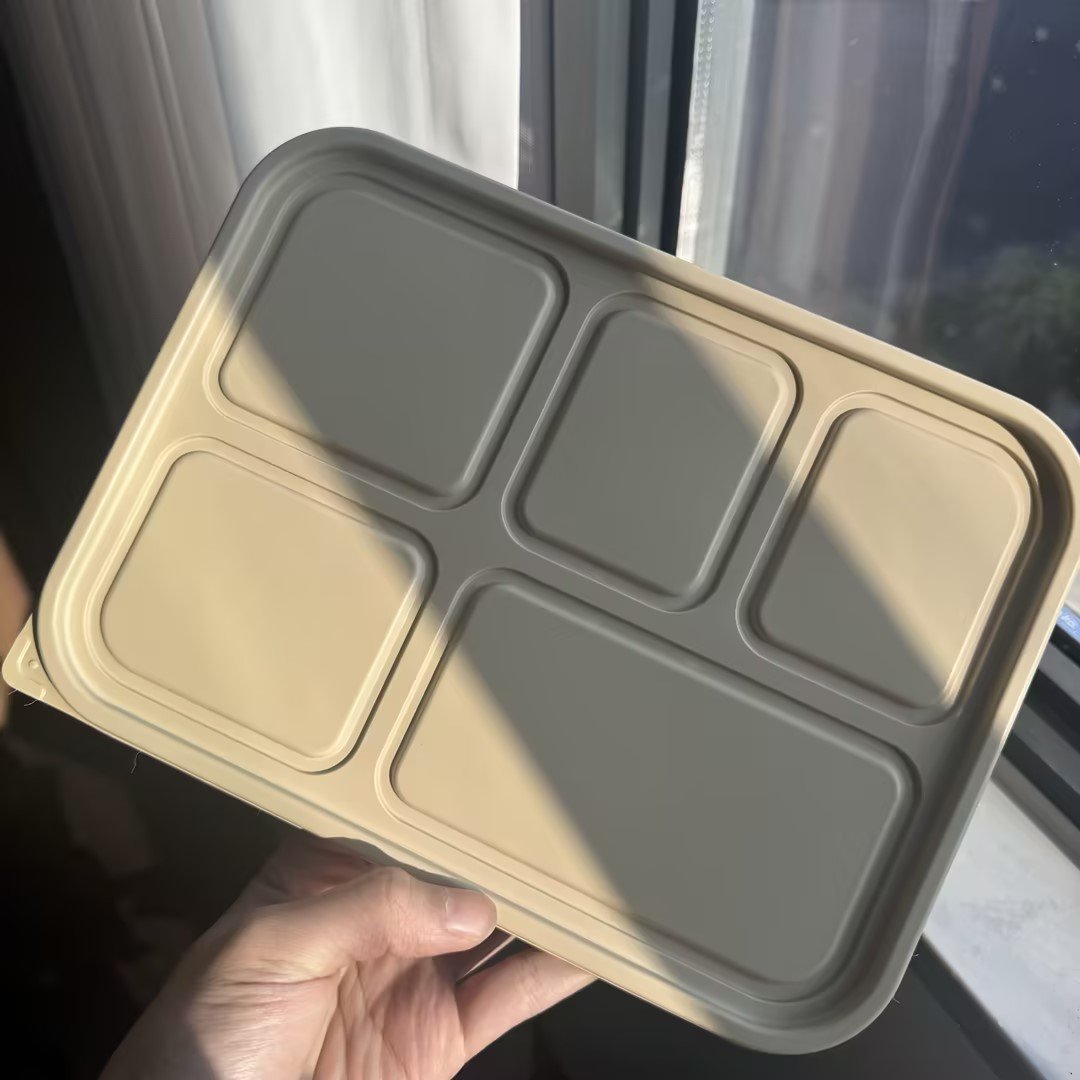 LIYI Disposable Lunch Box, 5-Compartment, 1000ml / 34oz, BPA-Free - Image 2