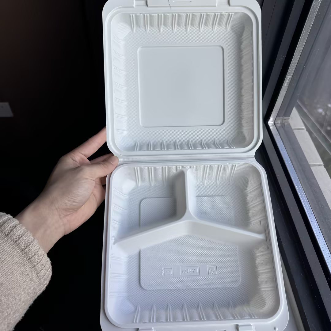 LIYI Disposable Clamshell, 8 Inch, 3-Compartment, BPA-Free - Image 3