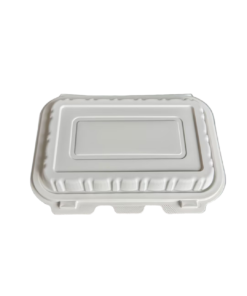 LIYI Disposable Lunch Box, 2-Compartment, 800ml / 27oz, BPA-Free